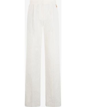 Roberto Cavalli Palazzo Trousers - White
