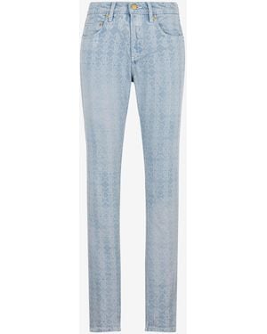 Roberto Cavalli Jeans A Gamba Dritta Con Monogram Rc - Blu