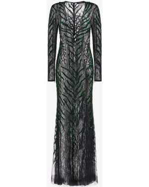 Roberto Cavalli Lace Maxi Dress - White