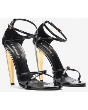 Roberto Cavalli Heeled Sandals With Fang Heel - Multicolor