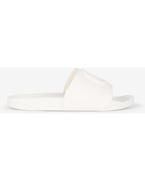 Roberto Cavalli Sliders With Jc Monogram And Logo - White