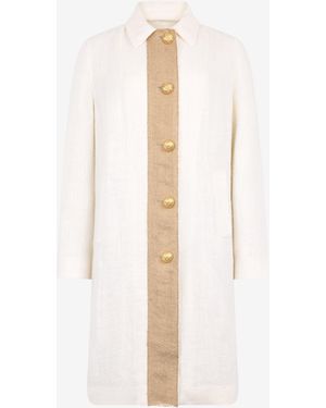 Roberto Cavalli Wall Print Coat - White