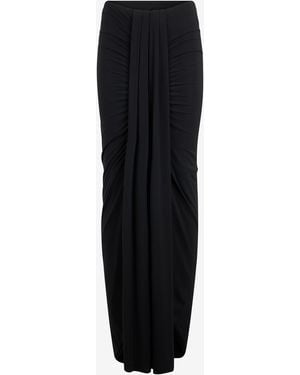 Roberto Cavalli Long Draped Skirt - Black