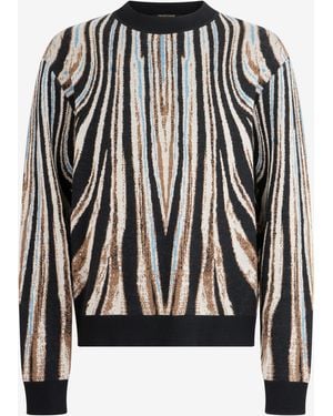 Roberto Cavalli Jersey Con Estampado Zebra - Negro