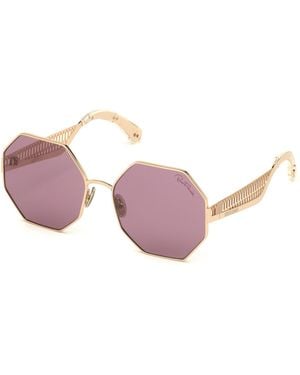 Roberto Cavalli Geometric "Snake" Sunglasses - Pink
