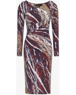 Roberto Cavalli Marble Print Dress - White