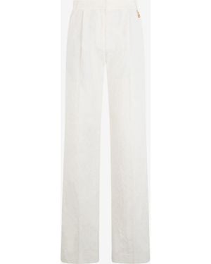 Roberto Cavalli Palazzo Trousers - White
