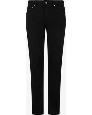 Roberto Cavalli Trousers With Logo Details - Black