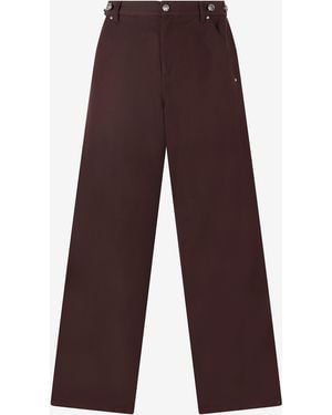 Roberto Cavalli Cotton-Blend Trousers - Purple