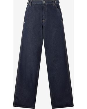 Roberto Cavalli Jeans With Loose Leg And Rc Monogram - Blue