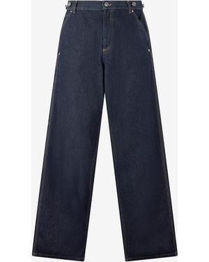 Roberto Cavalli Jeans With Loose Leg And Rc Monogram - Blue