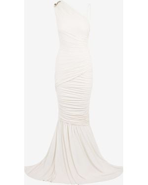 Roberto Cavalli Serpentine Ivory Dress - White