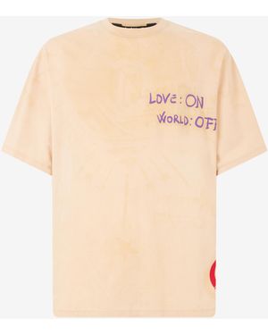 Roberto Cavalli T-Shirt With Maxi-Print On The Back - White