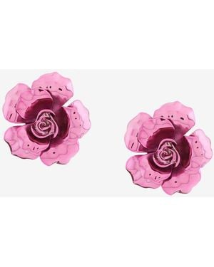 Roberto Cavalli Mirror Snake Earrings - Pink
