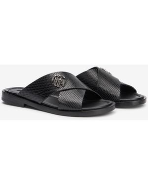 Roberto Cavalli Slide Sandals - Black