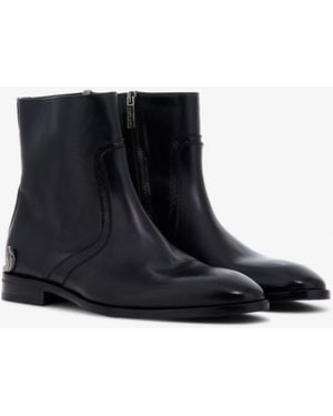 Roberto Cavalli Chelsea Boots Aus Leder - Schwarz