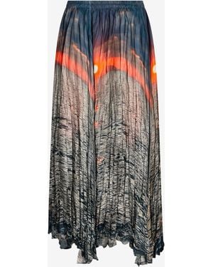Roberto Cavalli Sunrise Print Skirt - Multicolor