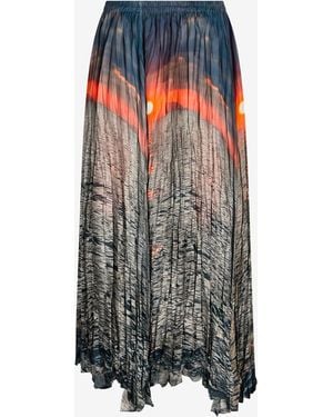 Roberto Cavalli Sunrise Print Skirt - Multicolour