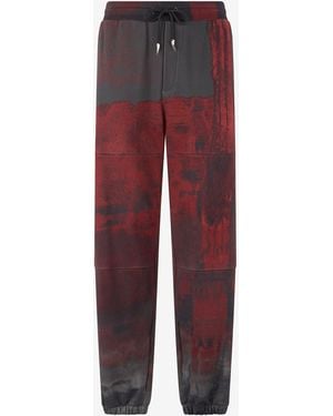 Roberto Cavalli Cotton Pants With Drawstring And Fang - Red