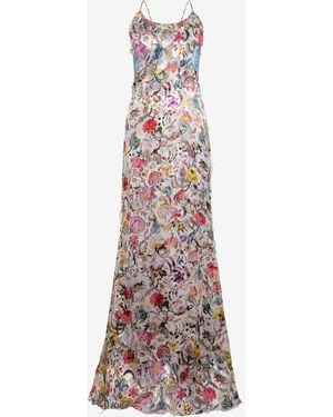 Roberto Cavalli Abitolungo Silk Dress - White