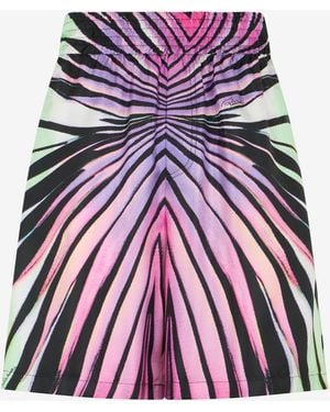 Roberto Cavalli Ray Of Paradise Print Shorts - Purple