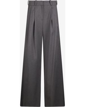 Roberto Cavalli Pleated Wide Leg Trousers - Grey
