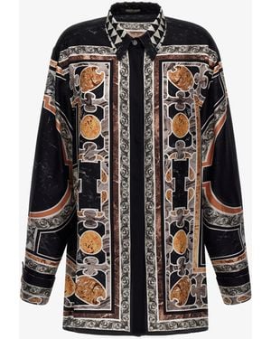 Roberto Cavalli Marble Print Dress - Black