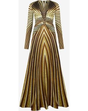 Roberto Cavalli Extra-Long Dress With Iside Print - Multicolor