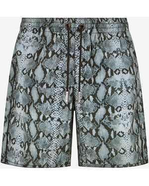 Roberto Cavalli Snake Print Swim Short - Multicolour