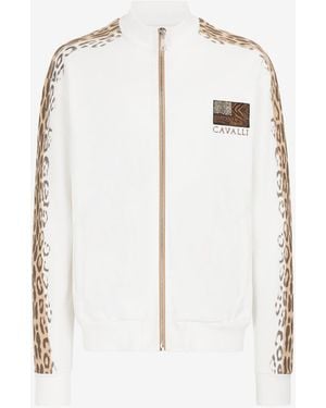 Roberto Cavalli Giacca Sportiva Con Applicazione Animalier Patchwork - Multicolore