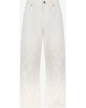 Roberto Cavalli Ray Of Print Jeans - White