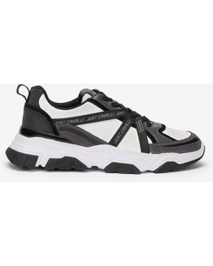 Roberto Cavalli Chunky Leather Trainers - Multicolour