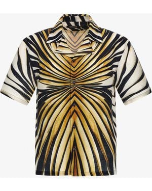 Roberto Cavalli Ray Of Print T-Shirt - Metallic