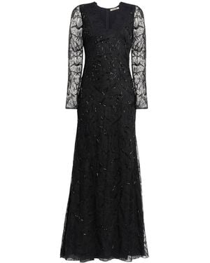 Roberto Cavalli Schwarze Robe Mit Spitzenlage