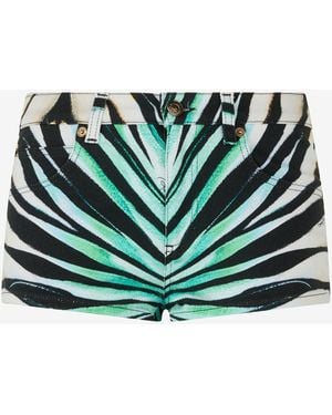 Roberto Cavalli Ray Of Sea Print Shorts - Green