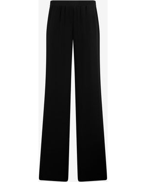 Roberto Cavalli Silk Palazzo Trousers - Black