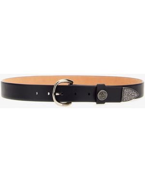 Roberto Cavalli Leather Belt With Buckle - Multicolour