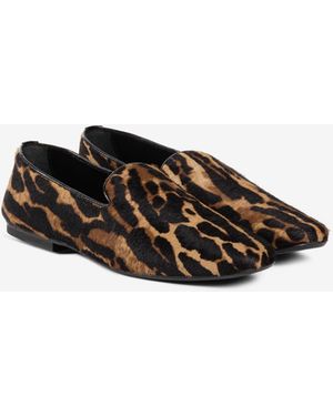 Roberto Cavalli Mocasines Con Piel De Becerro Y Estampado Ocelot - Multicolor