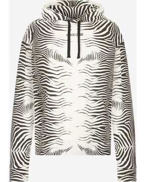 Roberto Cavalli Sudadera Con Estampado Zebra - Multicolor