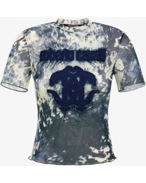 Roberto Cavalli Appaloosa Print T-Shirt - Blue