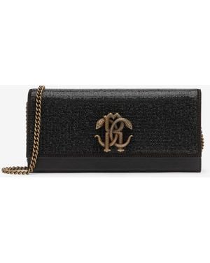 Roberto Cavalli Mini Sac En Cuir Avec Bandoulière - Noir
