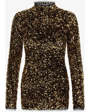 Roberto Cavalli Sequin Mini Dress - Green