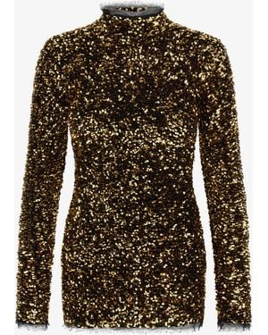 Roberto Cavalli Sequin Mini Dress - Green