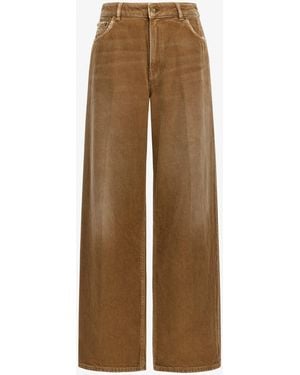 Roberto Cavalli Wide Leg Jeans - Natural