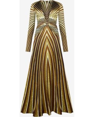 Roberto Cavalli Extra-Long Dress With Iside Print - Multicolour