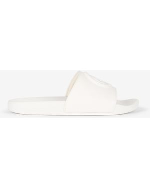 Roberto Cavalli Sliders With Jc Monogram And Logo - White