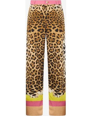 Roberto Cavalli Jeans With Cavalli Pop Print - Yellow