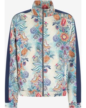 Roberto Cavalli Tropical Garden Print Sweatshirt - Blue