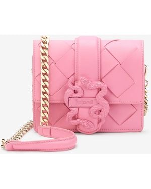 Roberto Cavalli Crossbody Bag With Braided Design - Pink