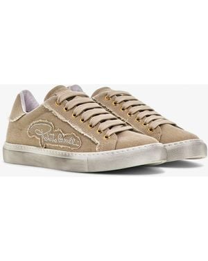 Roberto Cavalli Low-Top Sneaker With Crystal Logo - Multicolor